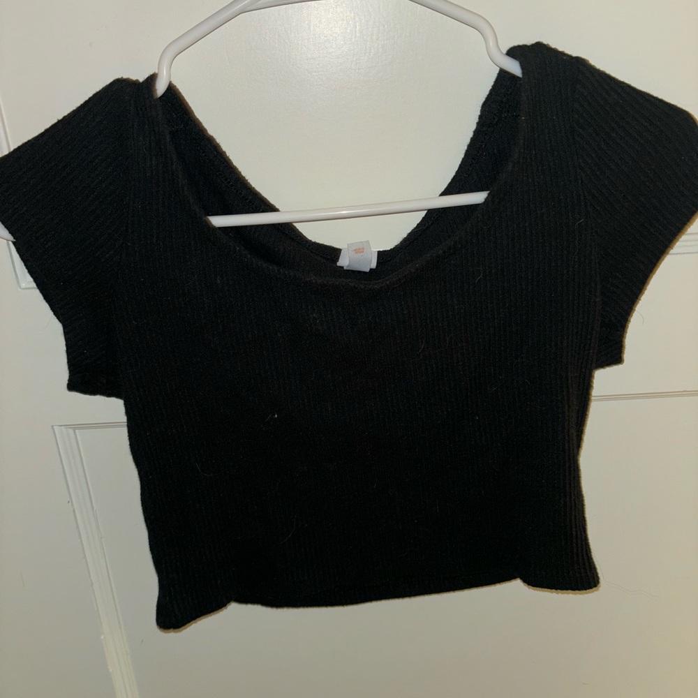 Soft black crop top